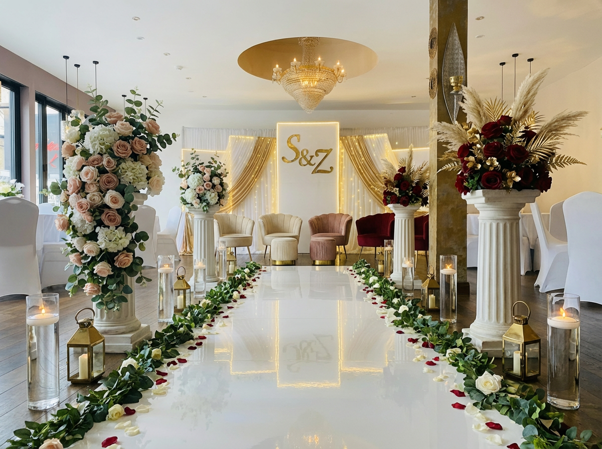 White & Gold Wedding Theme